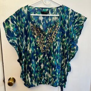 Calvin Klein Jeans Women’s Top Blue/Green Size Large